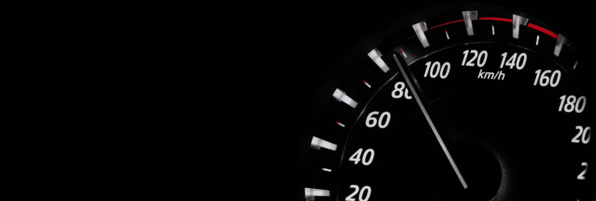 Speedometer indicating ultrafast speed